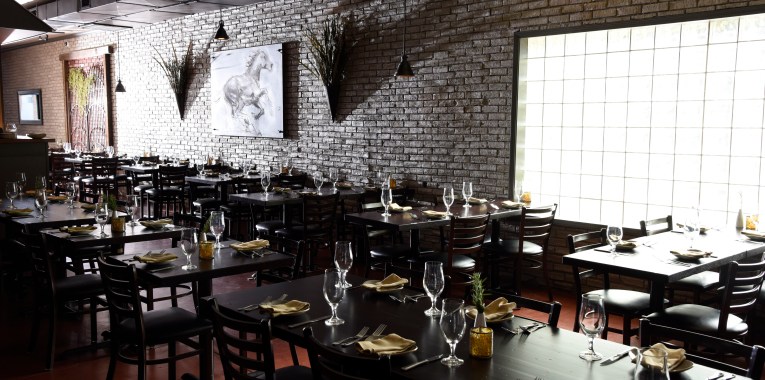 Interior shot of La Chasse